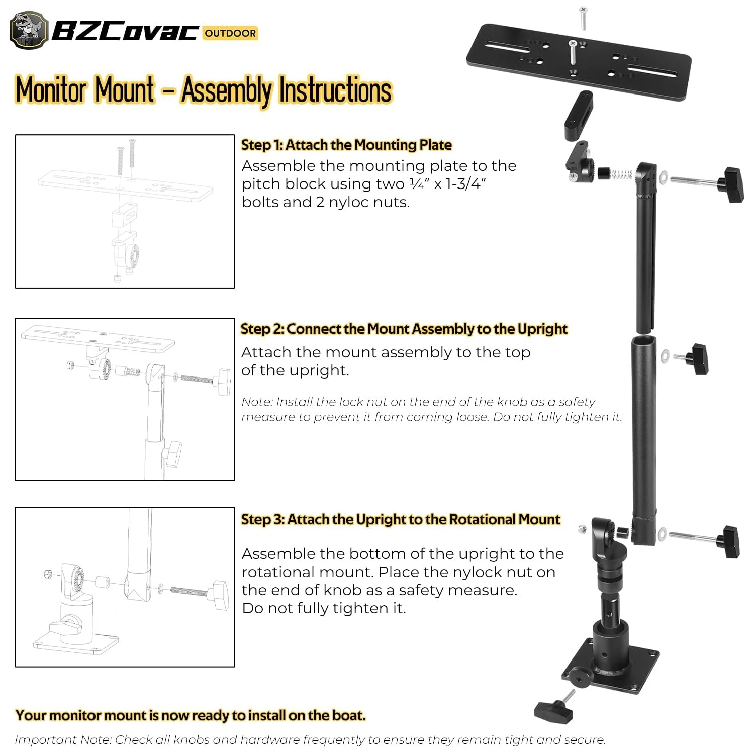 Morski, anodowany aluminiowy u – Fish Finder Mount recenzja i cena