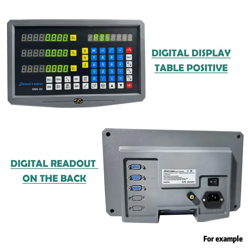 New Colour Panel SNS-2V/3V Set Display AC90-260V & 50-1000mm Linear Glass Scale Encoder Grating Ruler For Lathe milling machines