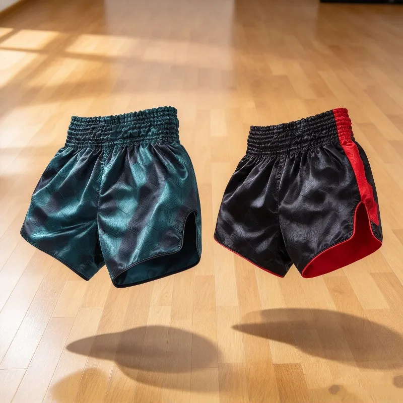 Muay Thai Shorts Men Women Kids Leopard Thai Boxing Shorts Premium Kickboxing Fight Training MMA Pants