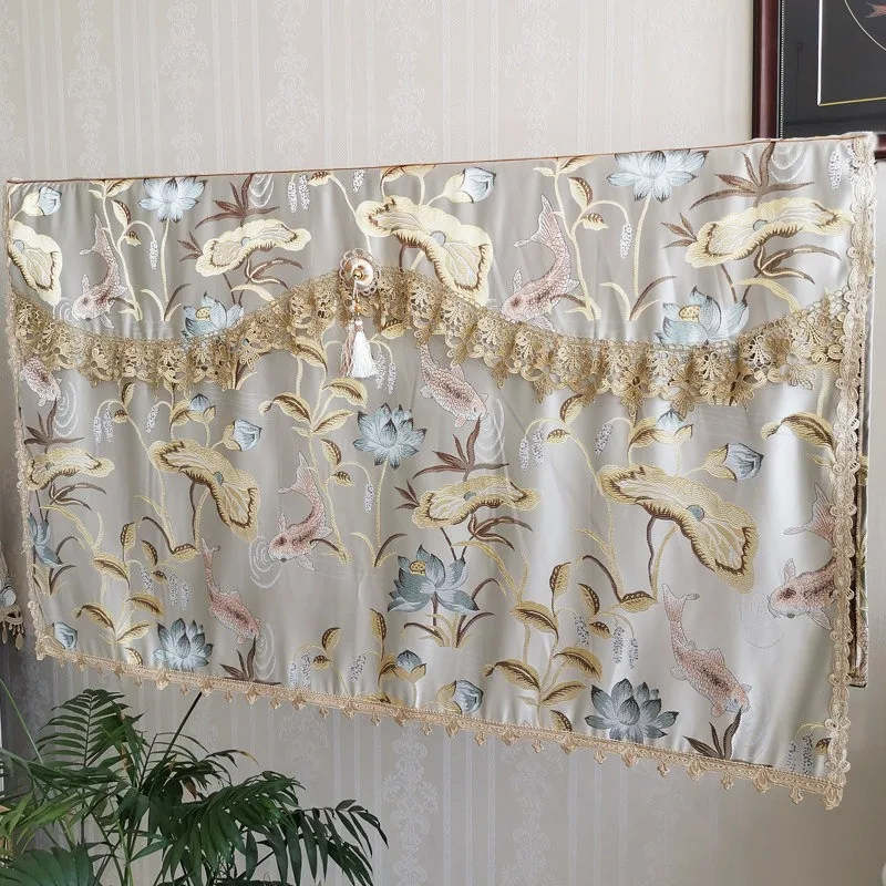 Funda antipolvo para televisor, de diseño moderno y elegante, estilo neocínico, disponible en tamaños de 55, 65, 70, 75, 80 y 85 pulgadas, fabricada en tejido para proteger la pantalla del televisor.
