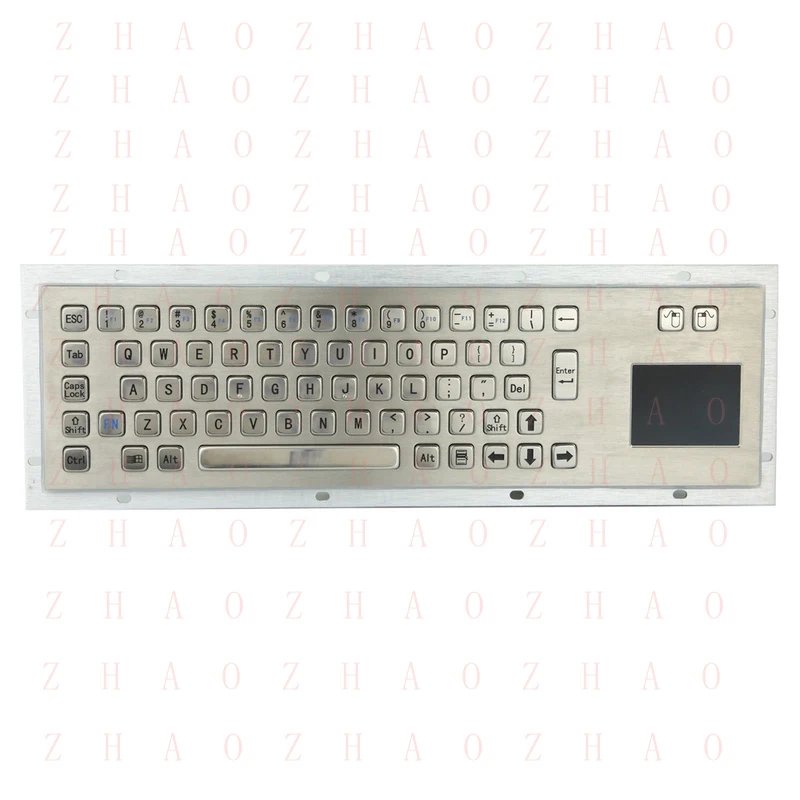 L+ for Waterproof IP65 Rugged Wired USB Stainless Steel Metal Industrial Keyboard