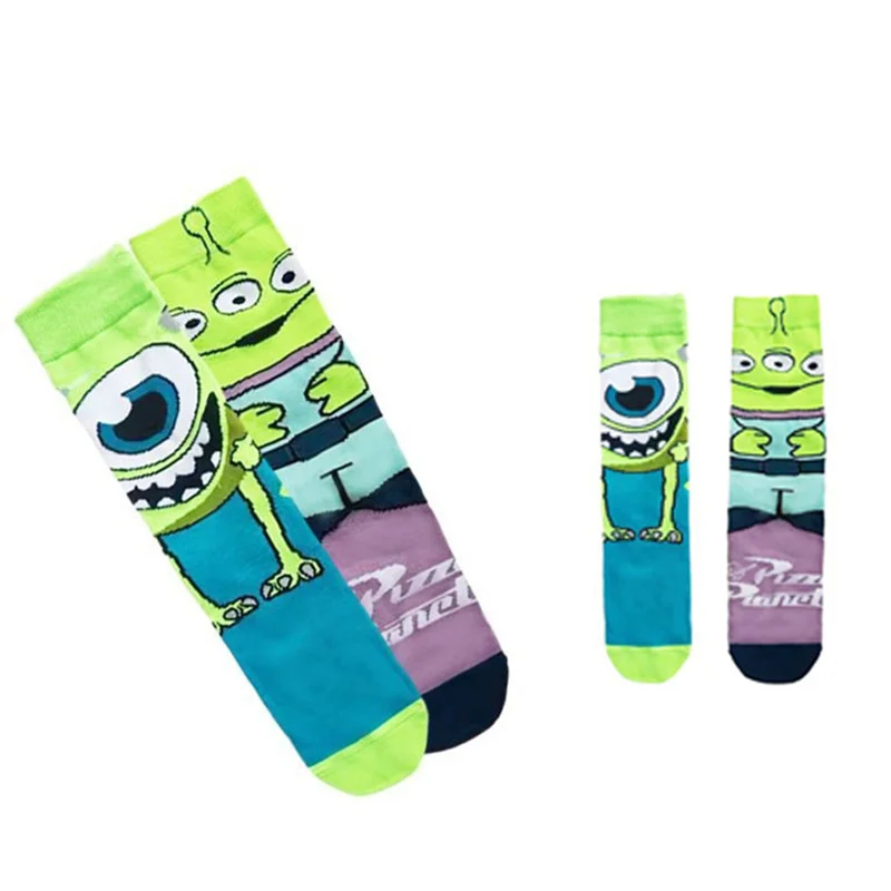 

2 pairs Big-Eyed and Three-Eyed Monster pop socks, couple socks, versatile socks