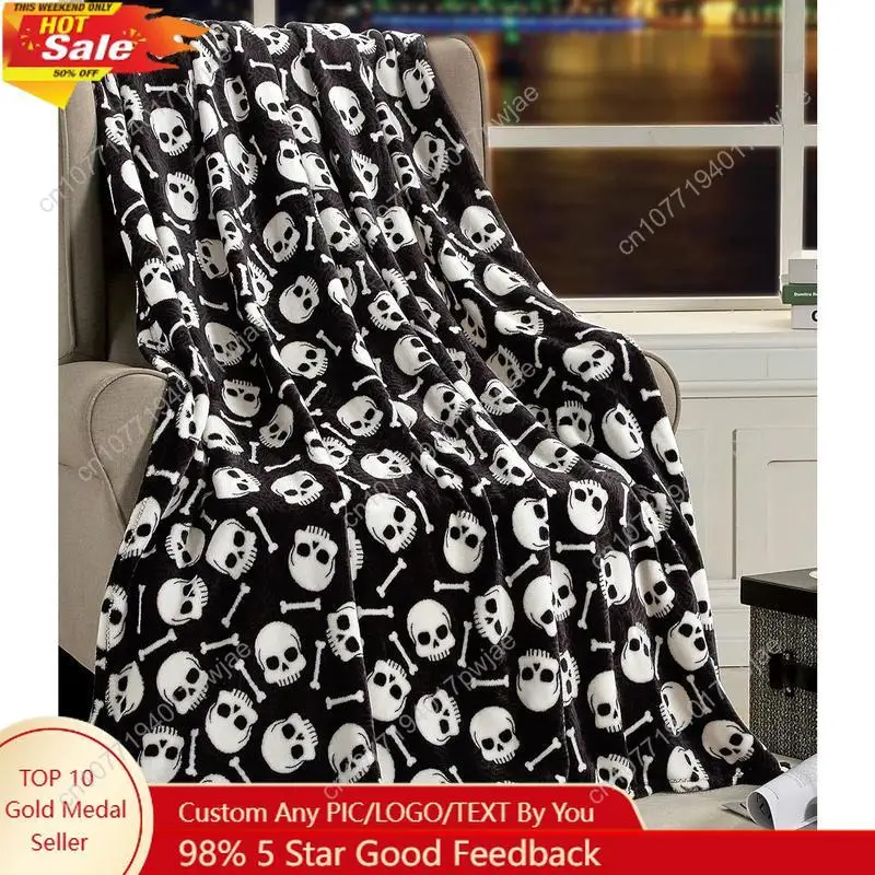

Elegant Comfort Lightweight Throw Blanket- Halloween Themed, Soft, Cozy and Plush- Perfect for Lounging This Spooky Season