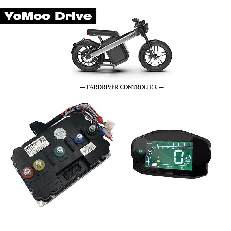 

Fardriver ND841800 84V 10KW-15KW DC 800A FOC PMSM BLDC Sine Wave Controller with DKD Display For Electric Motorcycle GolfCart