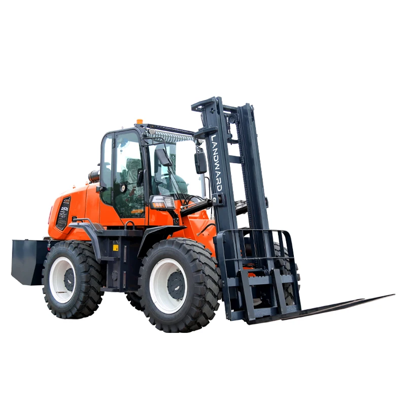 Chinese Factory 3 Ton 3.5 Ton 5Ton Diesel Forklift Off-Road Forklift Farm 4X4 All Terrain Forklift With High Quality Customized