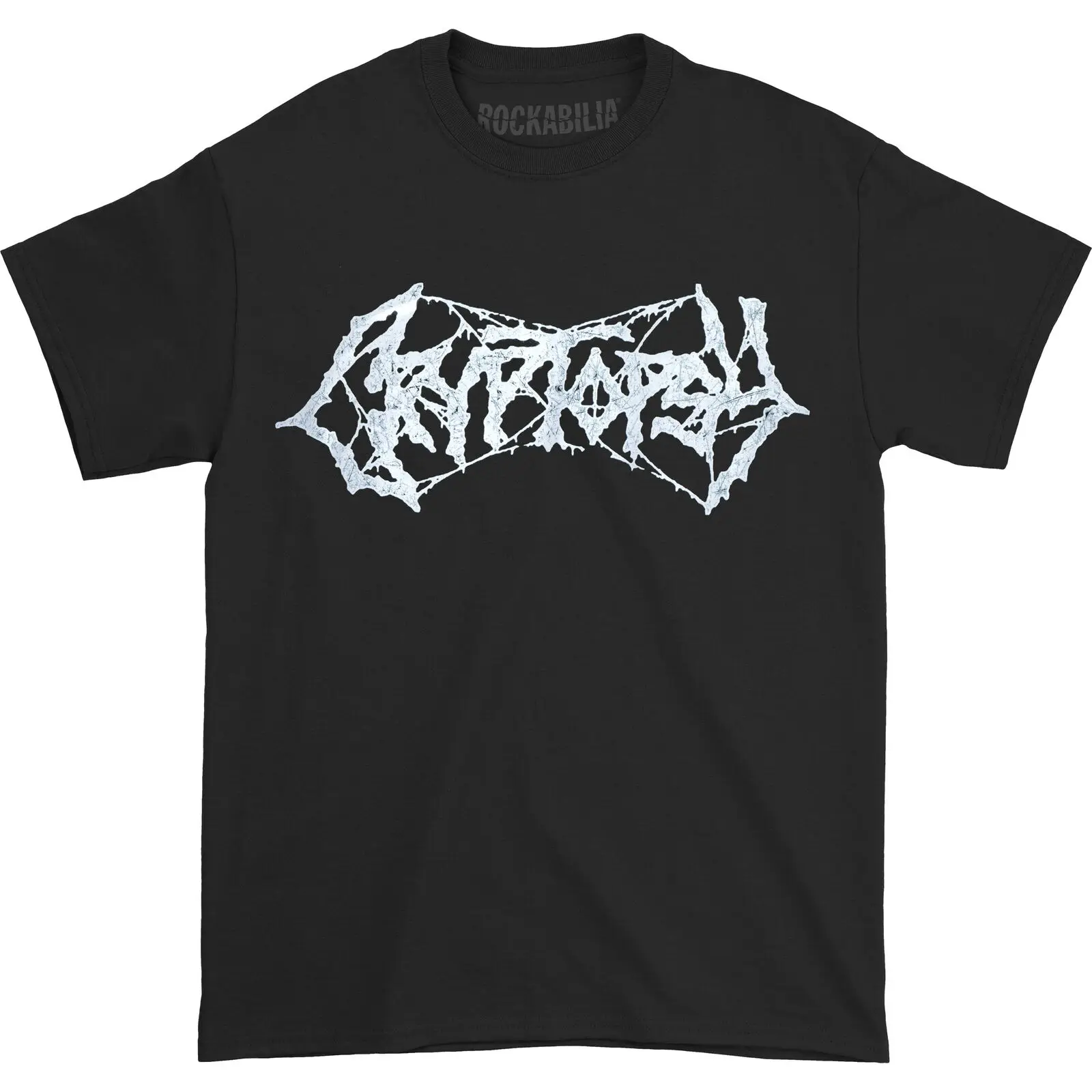 Kaus Vile klasik Cryptopsy pria hitam kecil