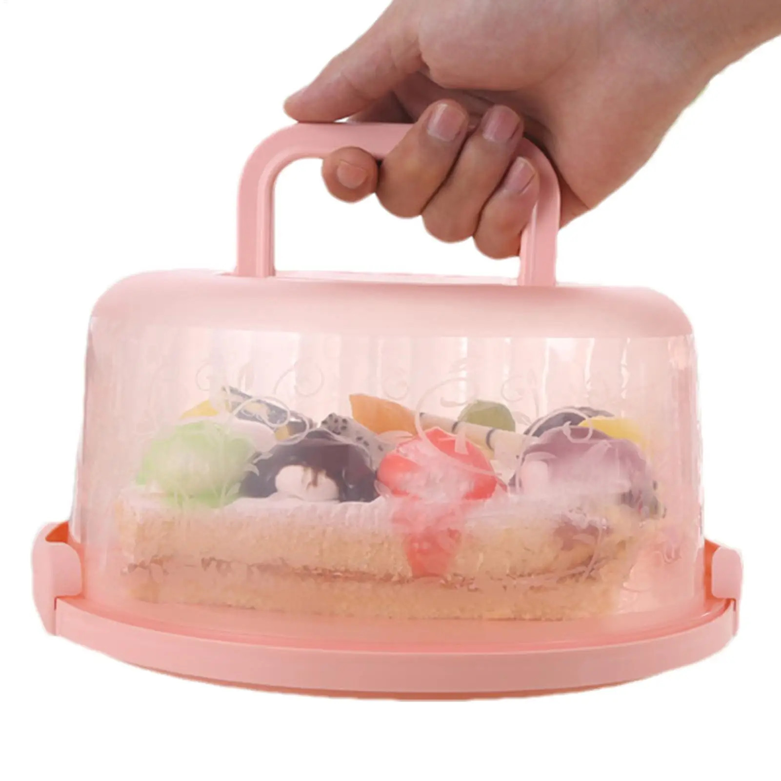 Cake Container Cake Containers With Lids Transparent Dome Reusable Airtight Box With Handl For Bakery Wedding Party Display view 3