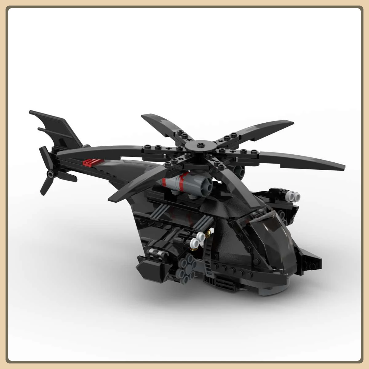 

MOC-31057 Building blocks Helicopter Batwolf Cool Black Hero Batplane military model small particle building blocks set