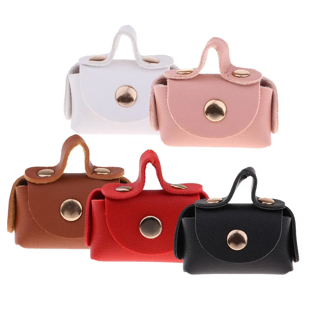 Bolsa de couro PU para boneca de 30 cm Bolsa Bolsa para roupa de boneca