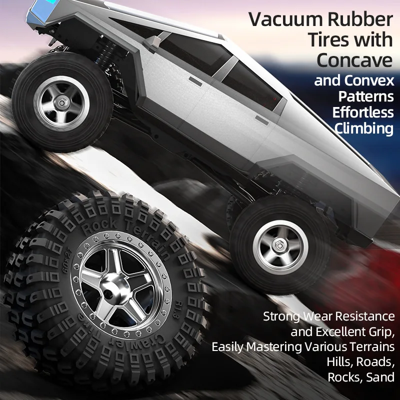 JJRC Nuovo Cyber Pickup Simulazione Fuoristrada Veicolo da arrampicata a quattro ruote motrici Bigfoot Rc Auto telecomandata Giocattolo per ragazzo