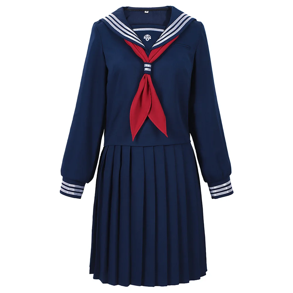 Shimizu Hinako تأثيري حلي سايلنت هيل أزرق داكن زي مدرسي فستان للمرأة Comic-con JK تنورة مرحلة الأداء وتتسابق #5