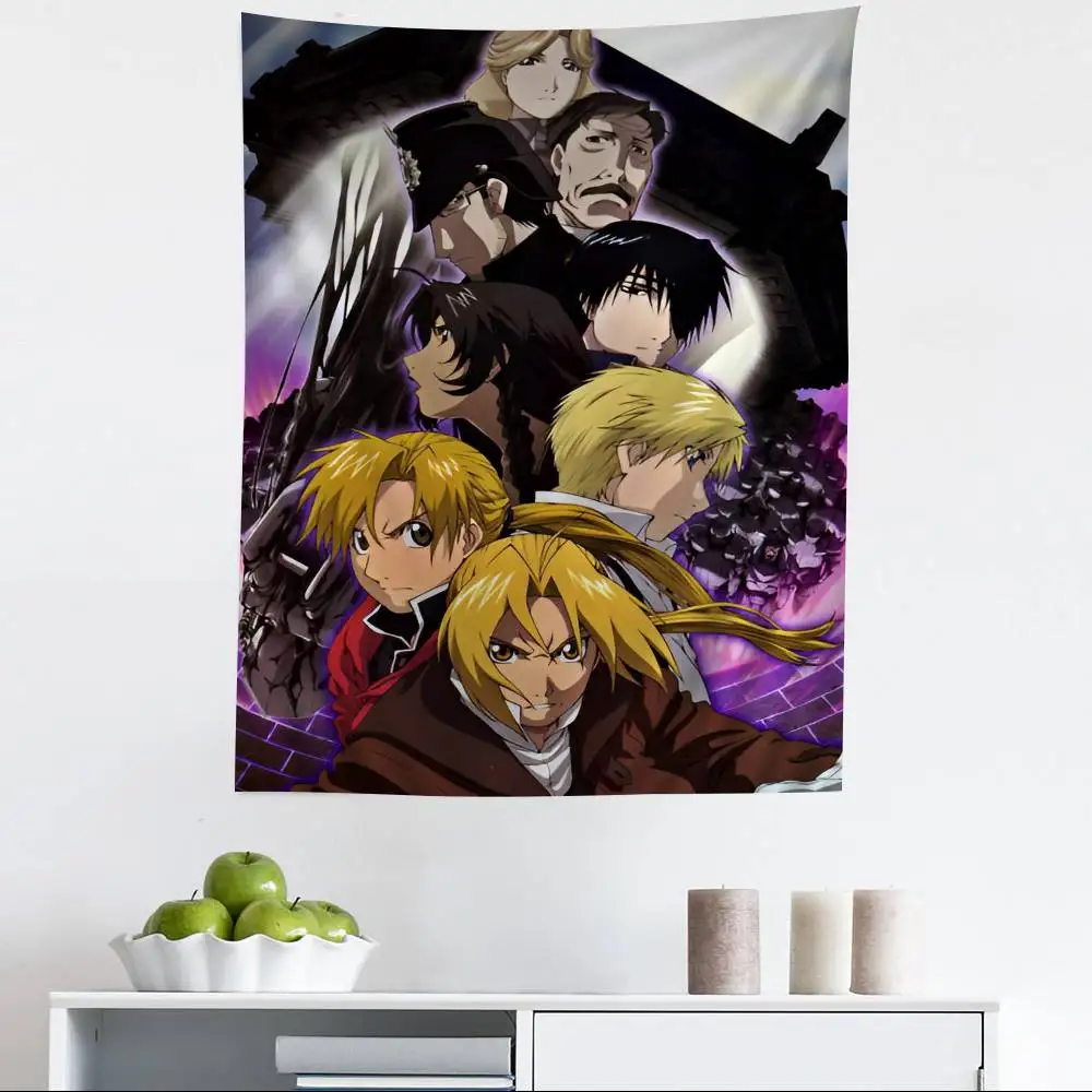 F-Fullmetal Alchemist Anime DIY Wall Tapestry for Living Room Home Dorm Decor Wall Art Decor