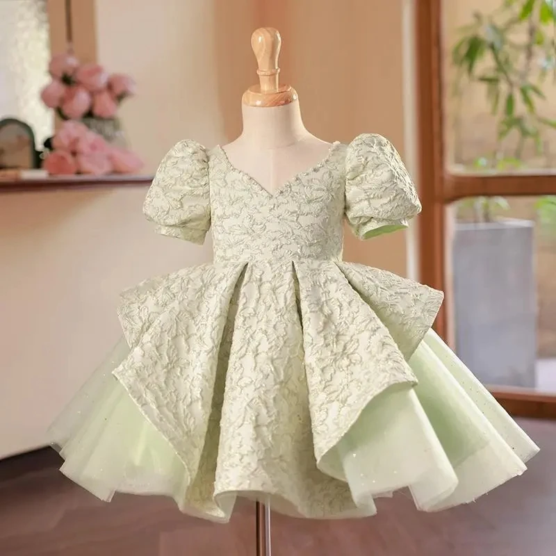 New flower infant Girl Dress baby birthday Party children's Beauty Pageant Princess sexy Halloween dress