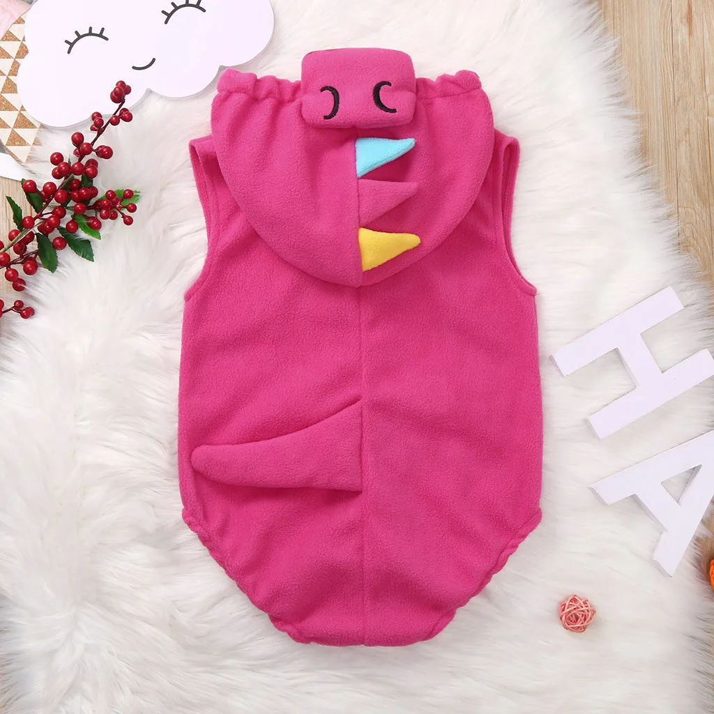 Baby Girl Pink Dinosaur Costume Infant Toddler Hoodie Bodysuit Short Romper Photography Halloween Fancy Dress 6M 12M 18M 24M