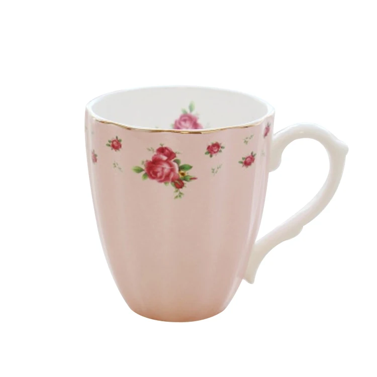 Imagem -02 - Inglês Estilo Bone China Caneca Concisa Grande Copo de Água Canecas de Café de Cerâmica Personalidade Copo de Leite Vidro do Café da Manhã