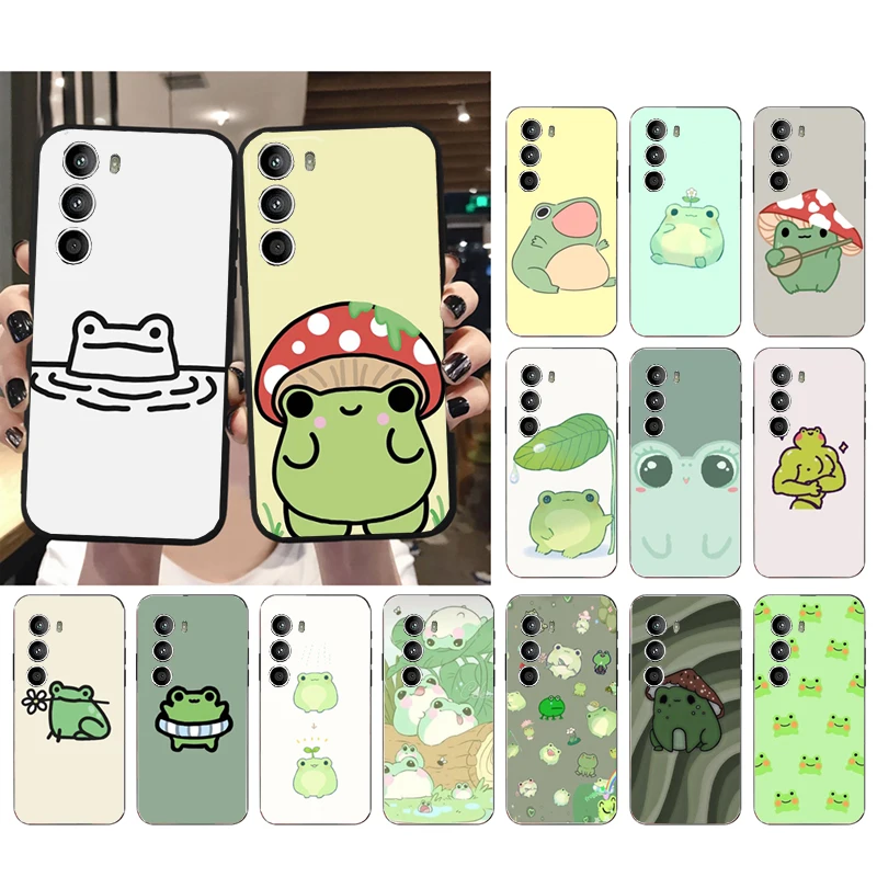 

Phone Case For Motorola Edge 50 40 Pro 50 40 30 Ultra Neo Fusion Moto G84 G54 G24 G53 G72 G60 Cartoon Frog Case