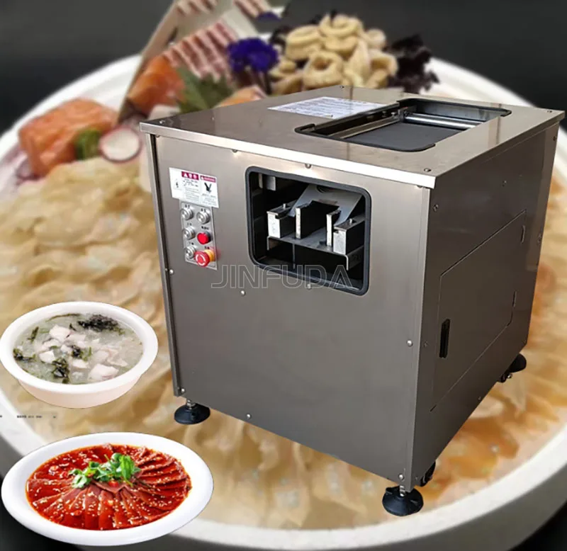 Automatic Oblique Fish Cutting Machine Electric Black Fish Boiled Fish Slicer Machine