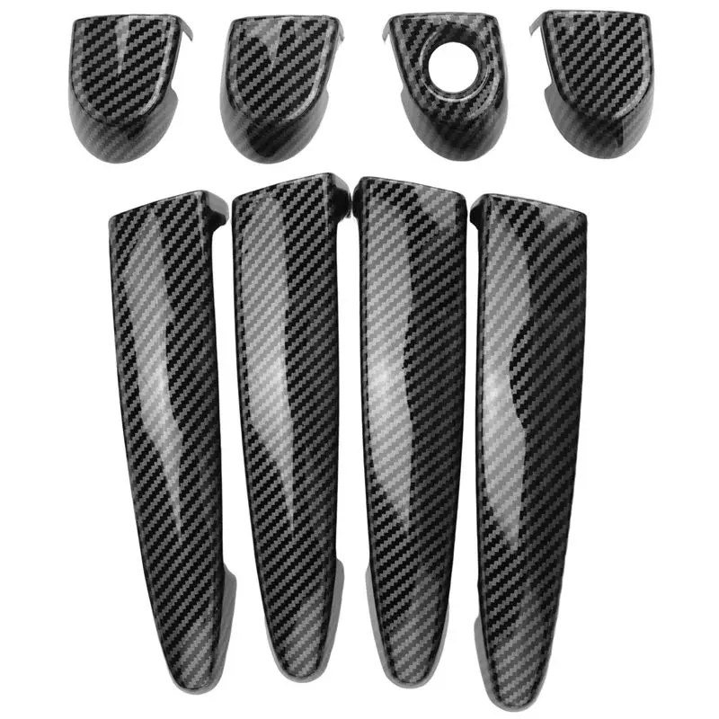 AU33-Carbon Fiber Outside Exterior Door Handle Cover For-BMW 1 2 3 4 Series E87 E90 E91 E92 E93 F30 X1 X2 X3 X4 X5 X6 LHD