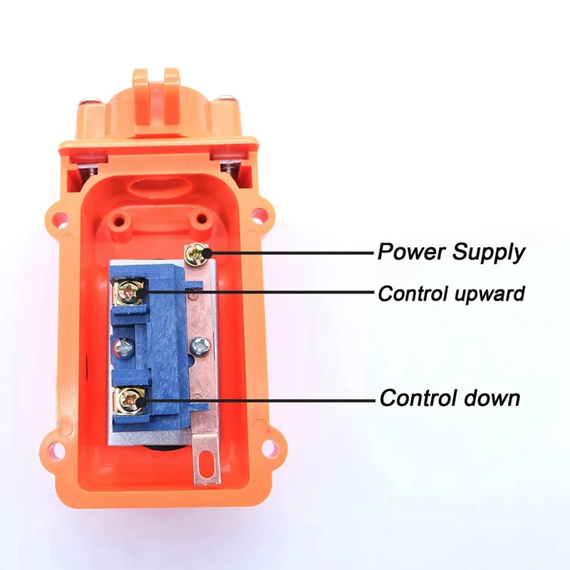 LARSU-Stasiun Kontrol Sakelar Atas-Bawah Tahan Hujan Sakelar Tombol Tekan Hoist Liontin Derek Sesaat COB61-UP-DOWN