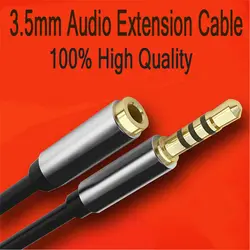 High Quality Stereo 3.5mm Audio Jack Extension Cable Male to Female Headphone Aux Cord 4 Pole Accessories Parts Video Cables