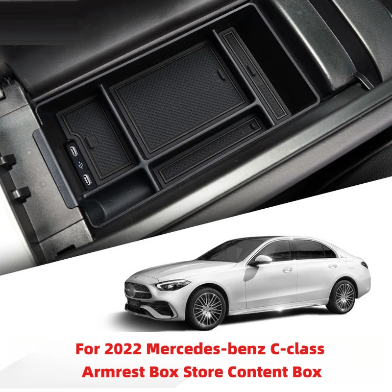 

For 2022 Mercedes-Benz C-Class C260L Central Control Armrest Box Storage Box Car Storage Car Interior Accessories