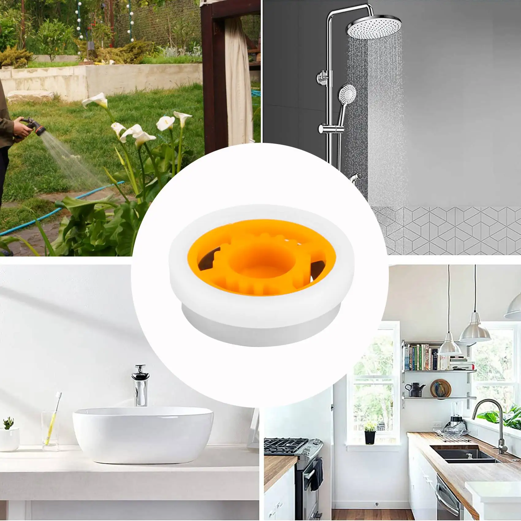 BOFO 8 Pieces Of Shower Flow Reducer Limiter Set, Water Restrictor, 1/2 Inch Thread Size 4, 6 And 9 L/Min For Bathroom Saving