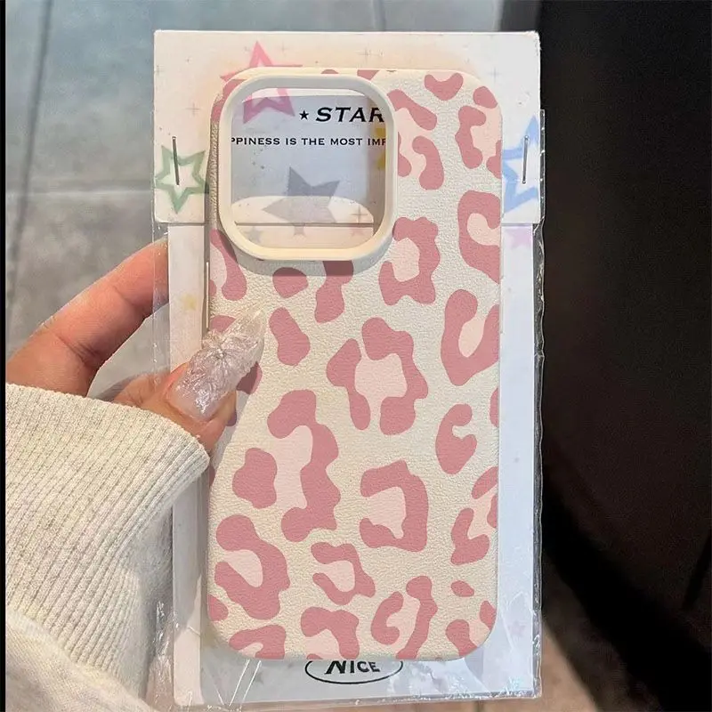 

Cute Pink Cow Print Trendy TPU Soft Phone Case For iPhone 17 11 13 14 12 15 16 Pro Max XS X XR 16E 17 Air 7 8 Plus SE 2020 Cover