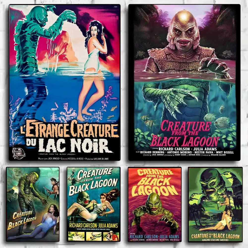 C-Creature From Black Lagoon Poster Modern Minimalist Wall Art Prints for Bedroom Living Room Aesthetic Contemporary Decor Gift