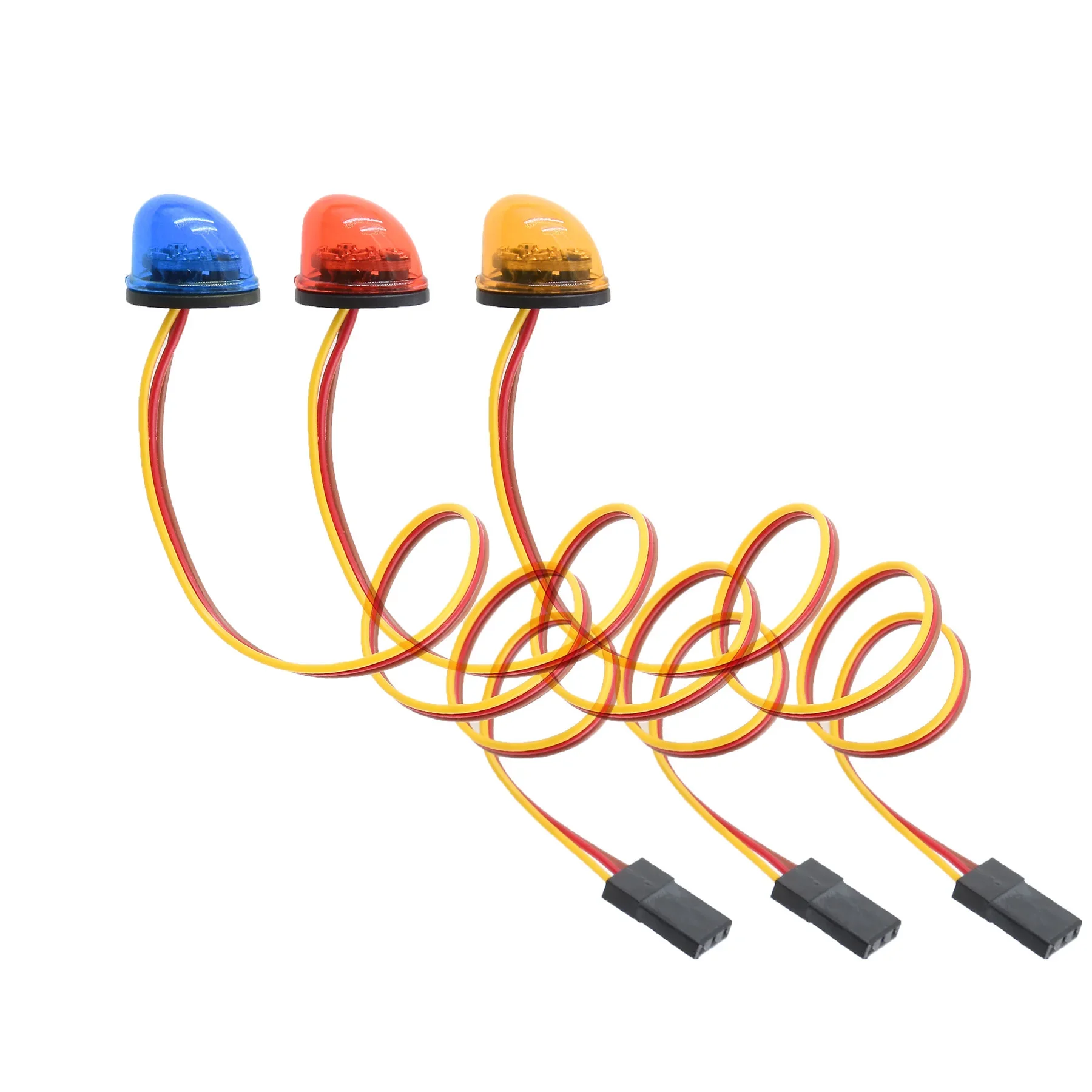 360 °   Roterende LED-lichtbalk voor RC Auto Multifunctionele Alarmlamp Upgrade Accessoire voor 1/14 Tamiya Truck & 1/10 Model