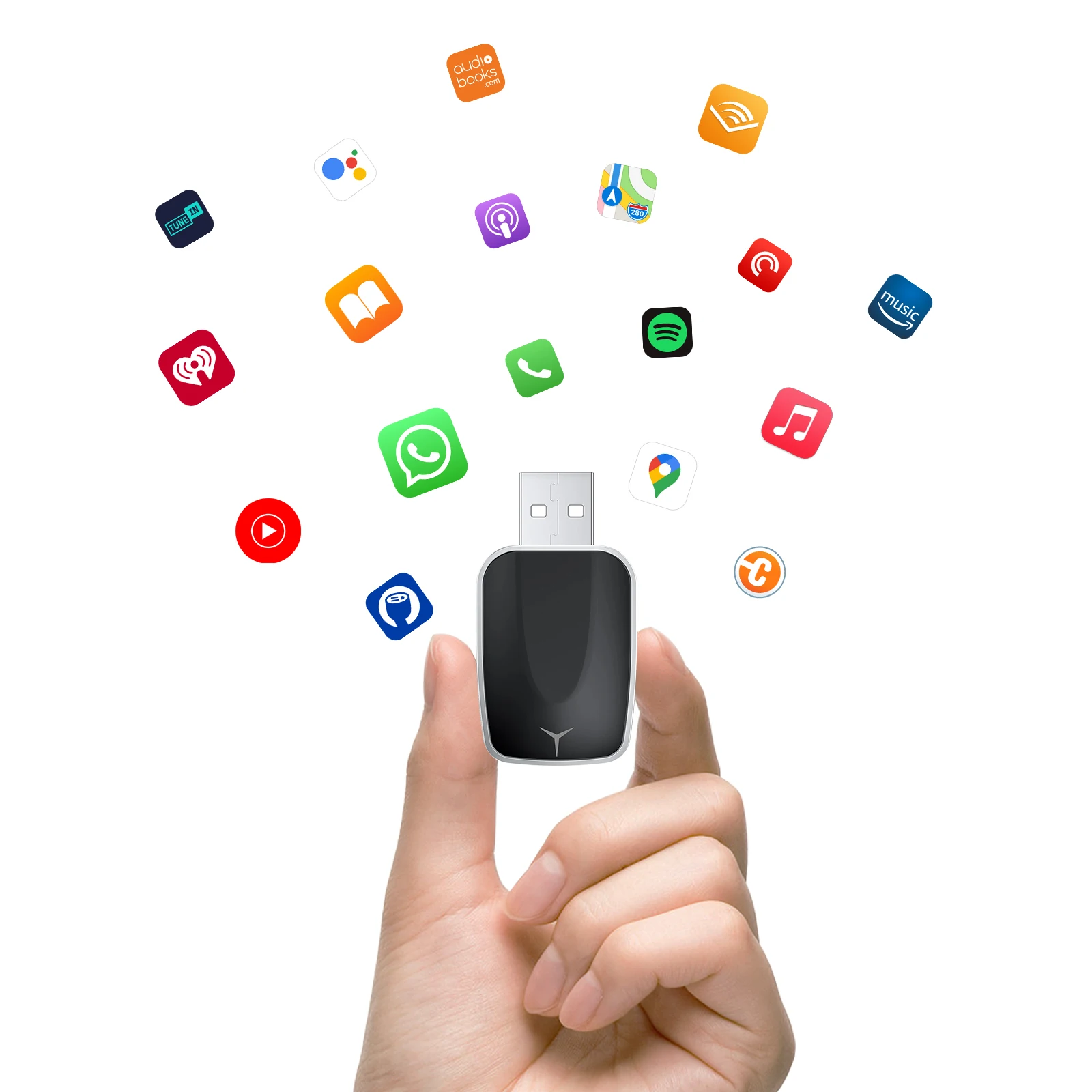 

EzoneTronics Wireless CarPlay Android автоматический адаптер для заводского проводного автомобиля, беспроводной CarPlay и Android auto 2 в 1