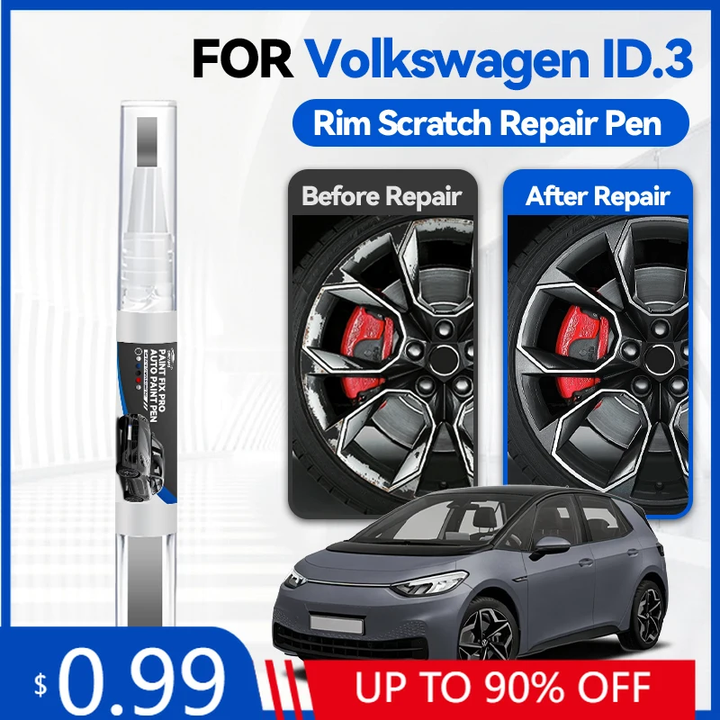 

Карандаш-корректор для колесных дисков Volkswagen ID.3 2019-2025, черный, для ремонта царапин, аксессуар для авто, DIY