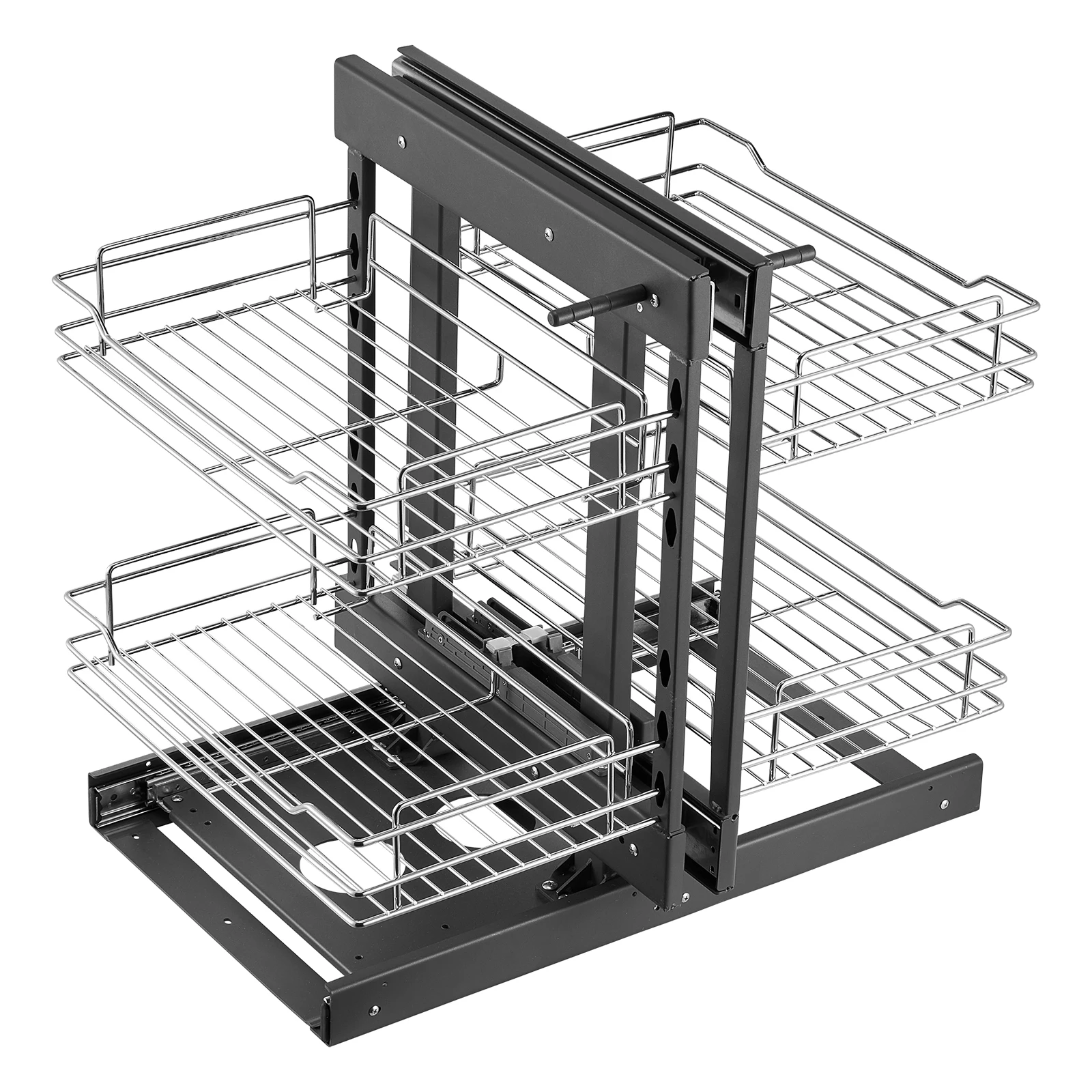 SucceBuy – organisateur d'angle mort à ouverture à 2/3 niveaux, 4 étagères, organisateur d'armoire de cuisine, panier de rangement coulissant