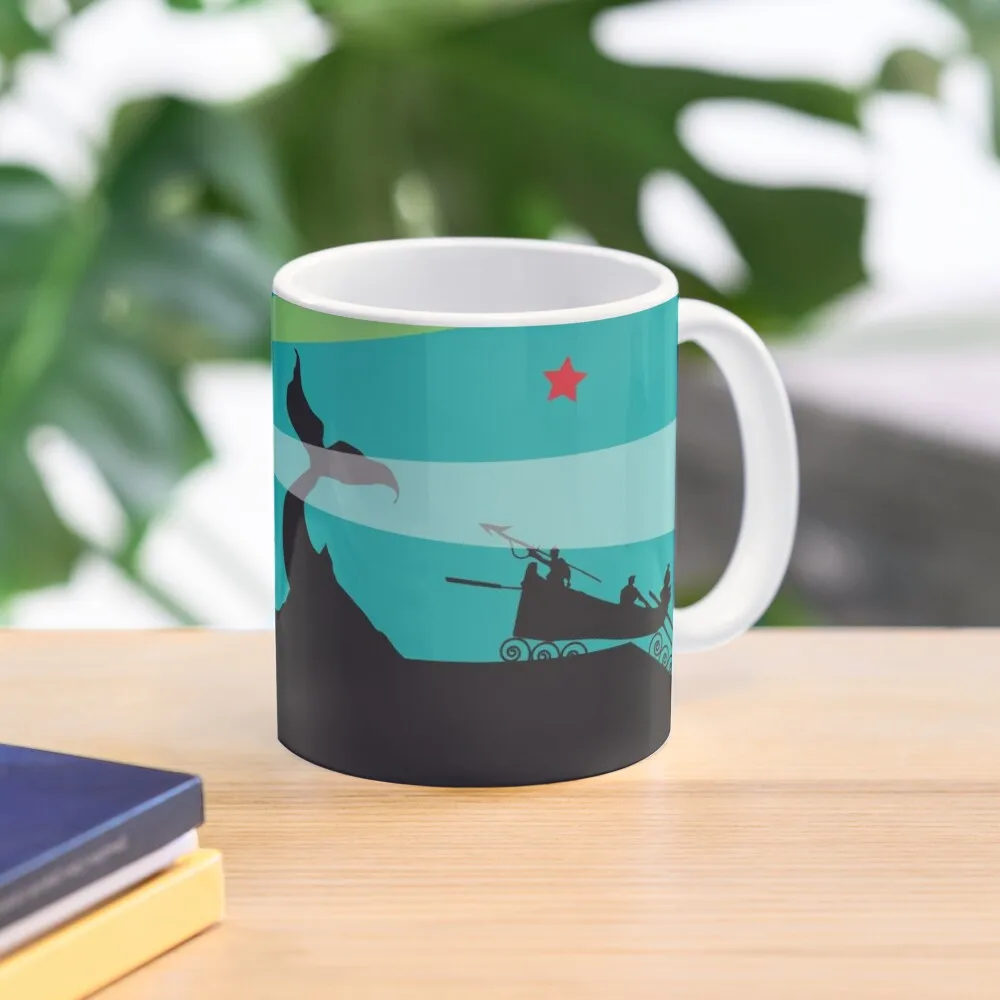 Moby Dick Classic  Mug Simple Printed Drinkware Cup Gifts Image Photo Design Coffee Picture Handle Round Tea