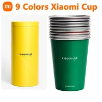 9pcs Xiaomi Life YU7 304 Stainless Steel Drinking Cup 350ML Beer Coffee For Party Camping Outdoor Car Stacked Cold Water Drink