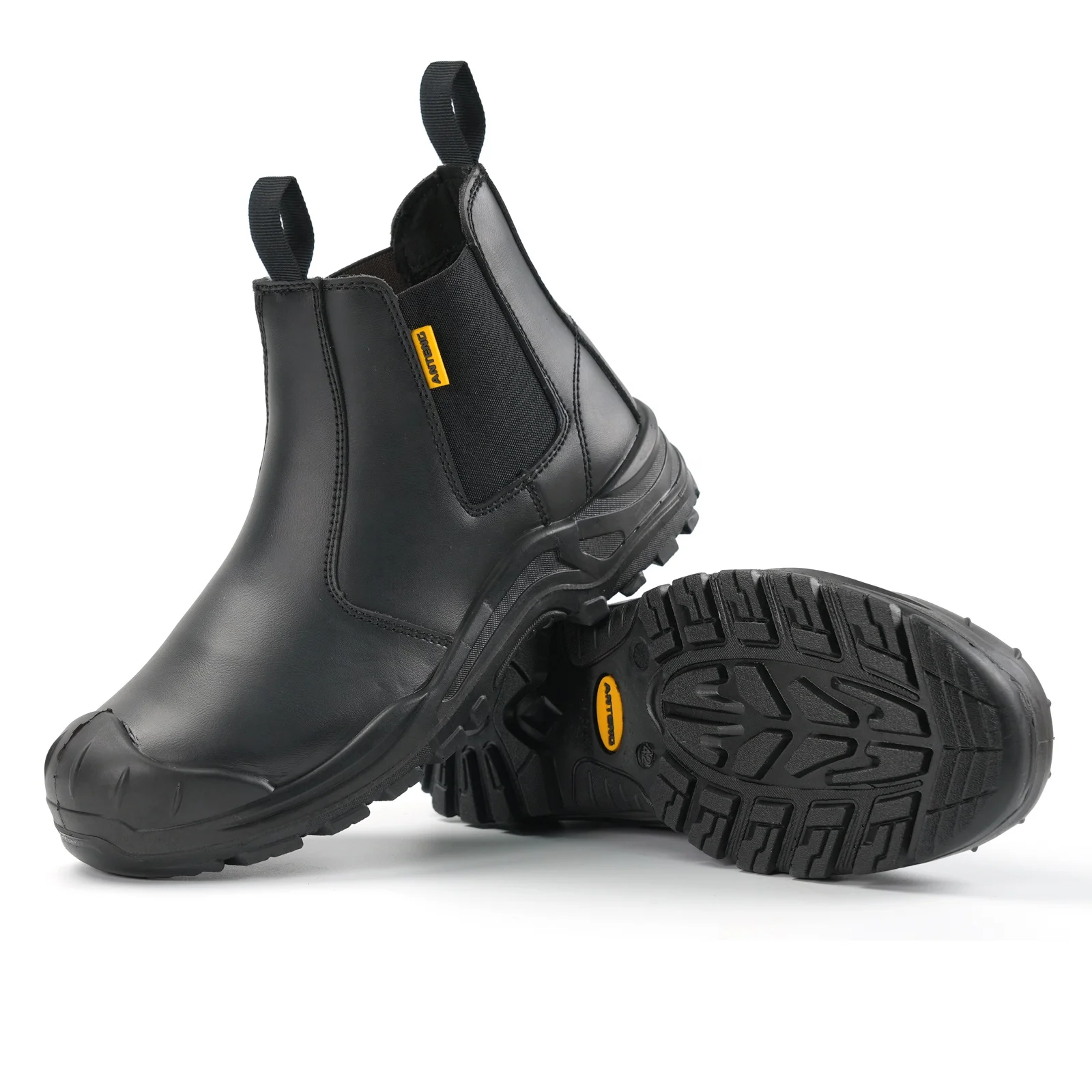 

In Stock CE Steel Safety Toe Anti-smash Anti-static Lip on Safety Boots Work Boots Safety Shoes