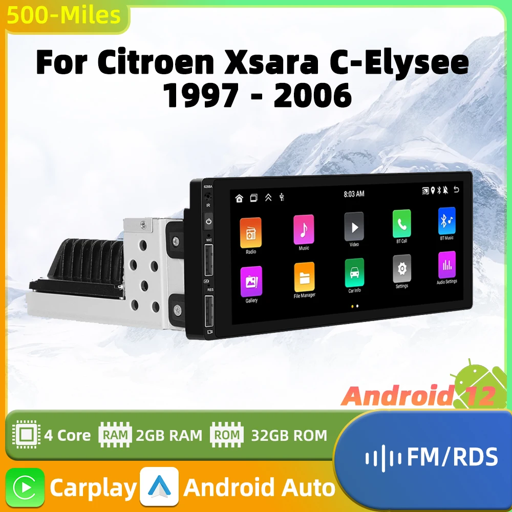 

1din Android Car Multimedia for Citroen Xsara C-Elysee 1997-2006 1 Din Radio Stereo Head Unit Carplay Autoradio GPS Navigation