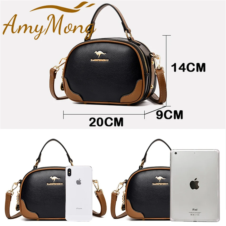 Multifunction Luxury Designer Handbag Purse Women Top-handle Bag Genuine Cow Leather Shoulder Messenger Corssbody Sac for Female