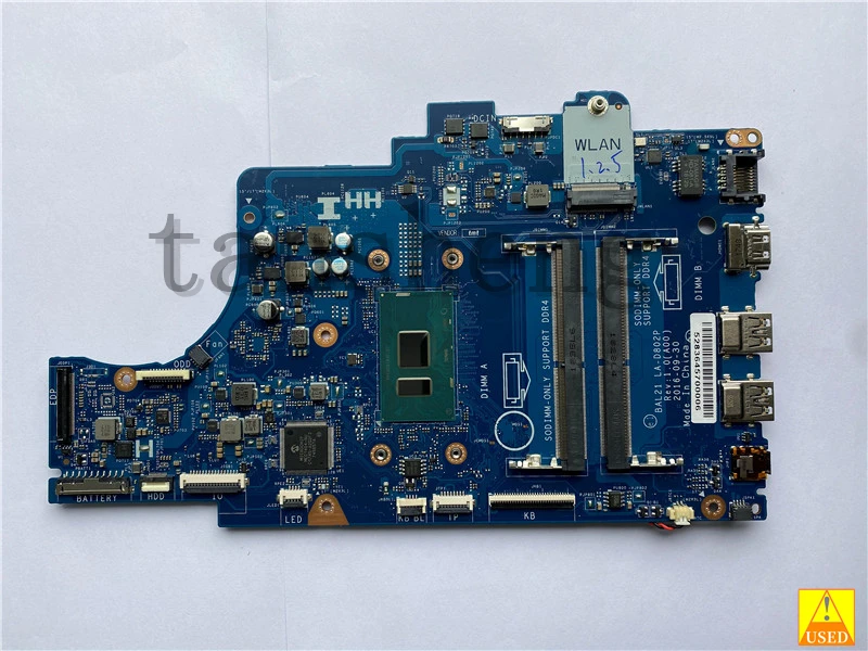 

USED Laptop Motherboard For DELL Inspiron 5567 LA-D802P CN-0KY6H5 WITH Pentium 4415U CPU Fully Tested and Works Perfectly