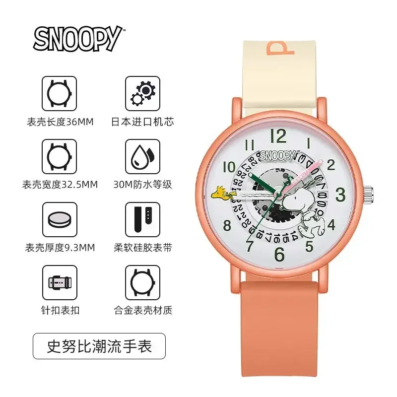 Snoopy Lichtgevende Waterdichte Student Horloge Mode Koreaanse Versie Eenvoudige Trend Quartz Horloges