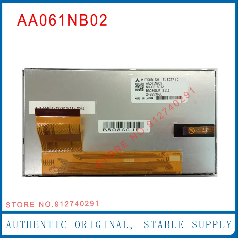 Original 6.1 Inch AA061NB02 AA061NA01 AA061NA02 LCD Display Screen For Car DVD Navigation GPS Audio System Replacement