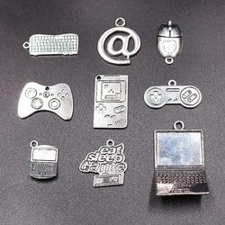 1 Pack Mixed Silver Plated Hip Hop Style Game Console Mouse Laptop Gamepad Pendant DIY Charms For Jewelry Crafts Making P1111