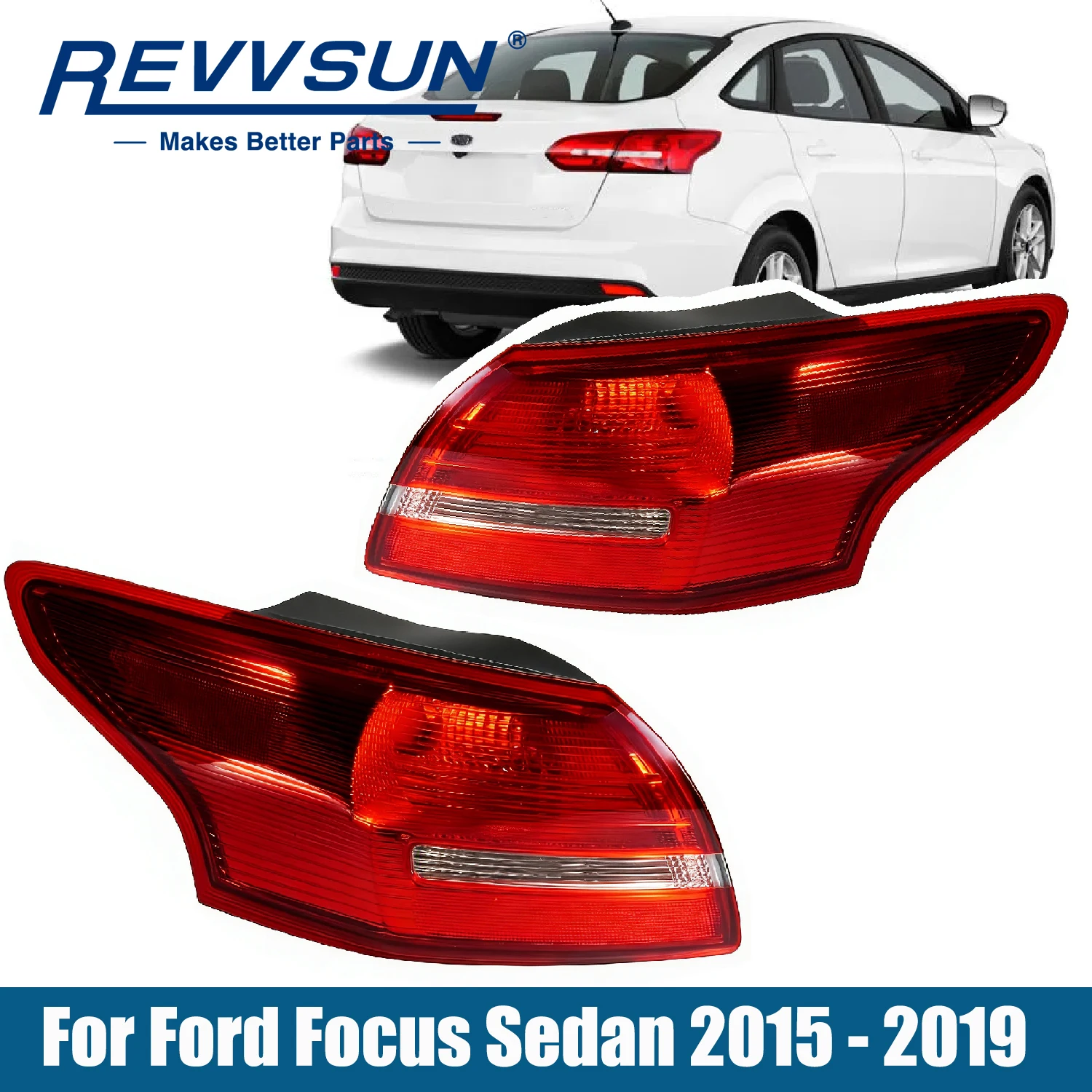 

Rear Tail Light Lamp Lense Cover Left / Right For Ford Focus Mk3 / C346 Four-Door Sedan 2014 2015 2016 2017 2018 Car Accessories
