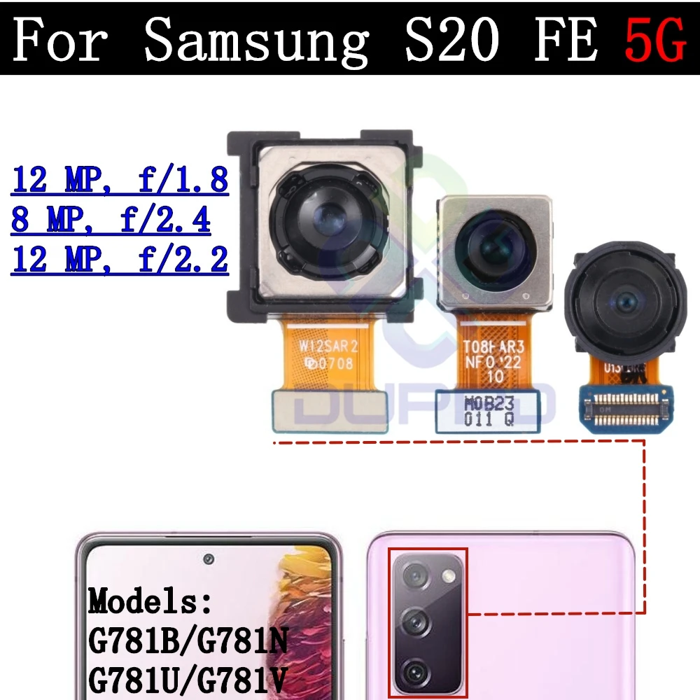 Rear Camera For Samsung Galaxy S20 + Note20 Ultra S10+5G S10e Note10 UltraWide Angle Zoom Back Camera Module Flex Cable