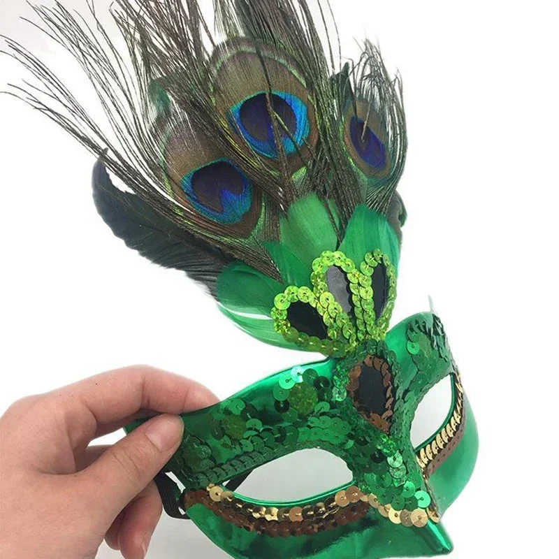 Party Masks Peacock Feather Decoration Enchanting Upper Body Mask Christmas & Halloween Masquerade Carnival Supplies