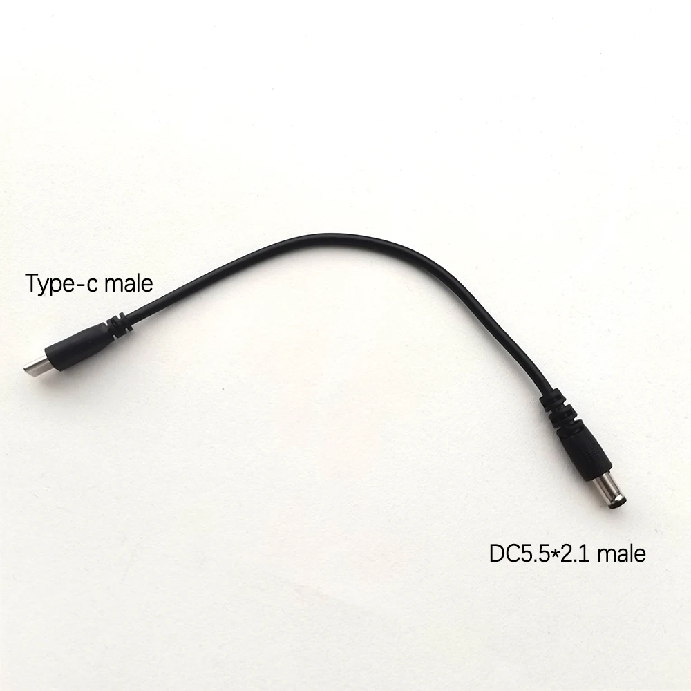 1 Stück Typ-C zu DC 5,5x2,1mm Stromkabel USB-C Stecker/Buchse zu DC-Buchse Adapter für Router CCTV LED-Streifen Laptop DC5,5*2,1 zu Typ-C – Detail 6