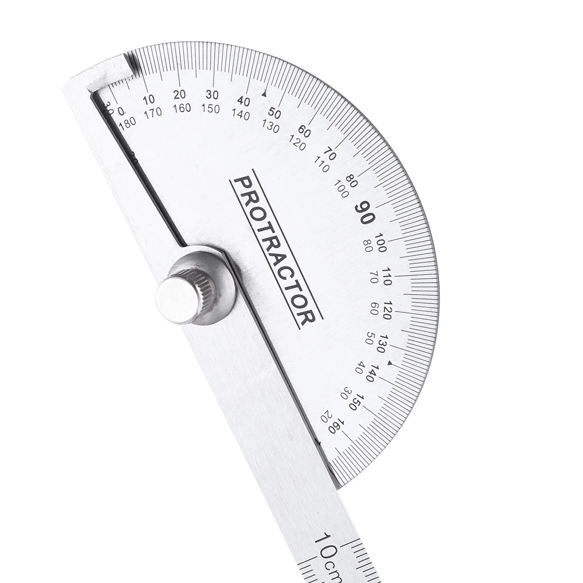 

2 Pcs Protractor Swing Arm Angle Stainless Steel Round Head Circumference Ruler Tool