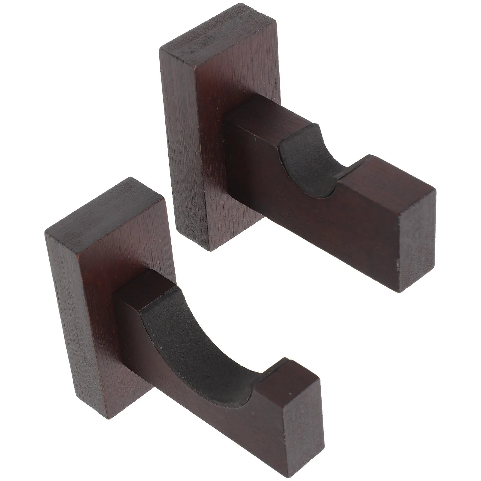1Pair Solid Wood Baseball Bat Display Rack Wall Mounted Bat Holder for Autographed Game-Used Bats Home Decor