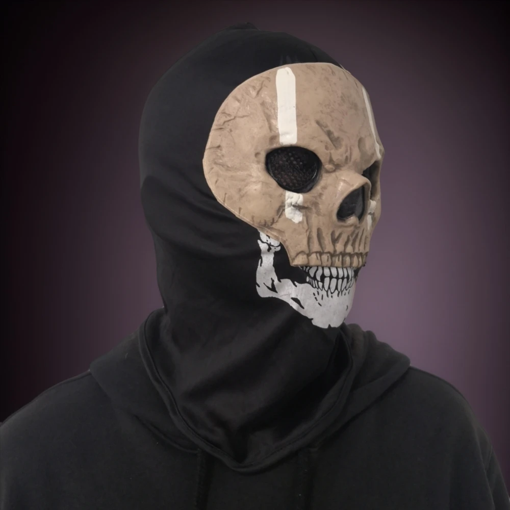 Máscara de calavera fantasma de terror para Halloween, casco de látex MW2 Call of Duty, Cosplay, actuación, fiesta, mascarada, máscaras de esqueleto