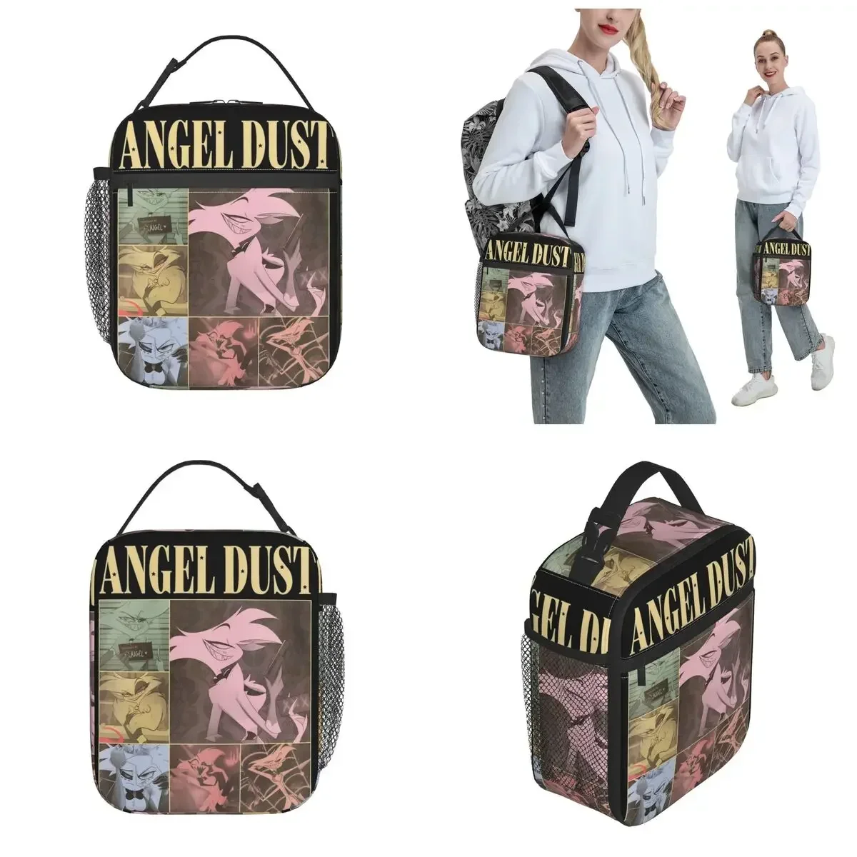 Insulated Lunch Tote Bag Hazbin Hotels Alastor Funny Comdy Storage Food Box Multifunction Cooler Thermal Bento Box For Travel