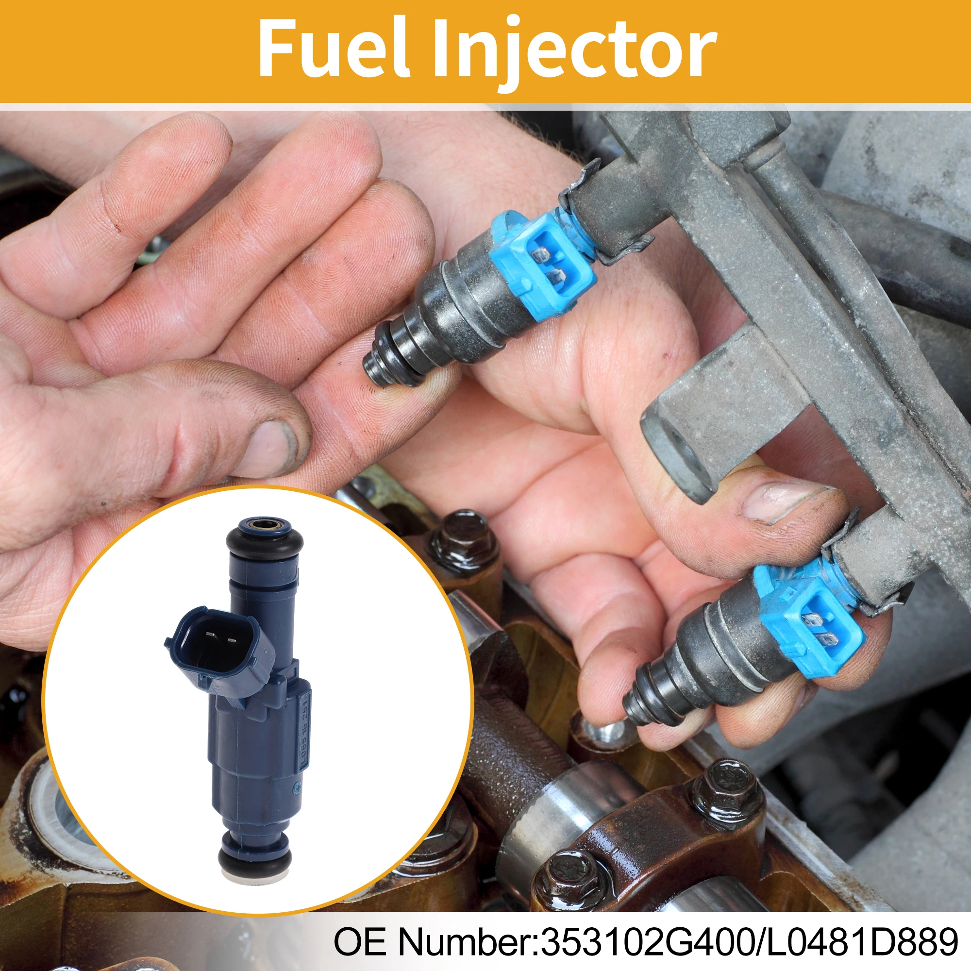 UXCELL No.L0481D889 燃料インジェクター ヒュンダイ ソナタ 2008-2013 キア フォルテ スポーテージ 2008-13 車両エンジン フローマッチ 燃料ノズル